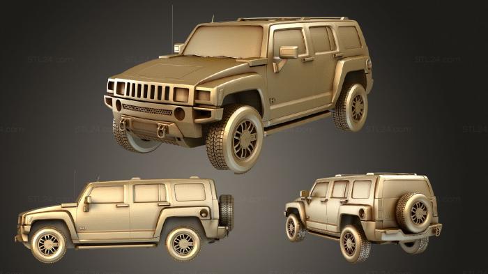Автомобили и транспорт (Hummer H3 2010, CARS_1923) 3D модель для ЧПУ станка